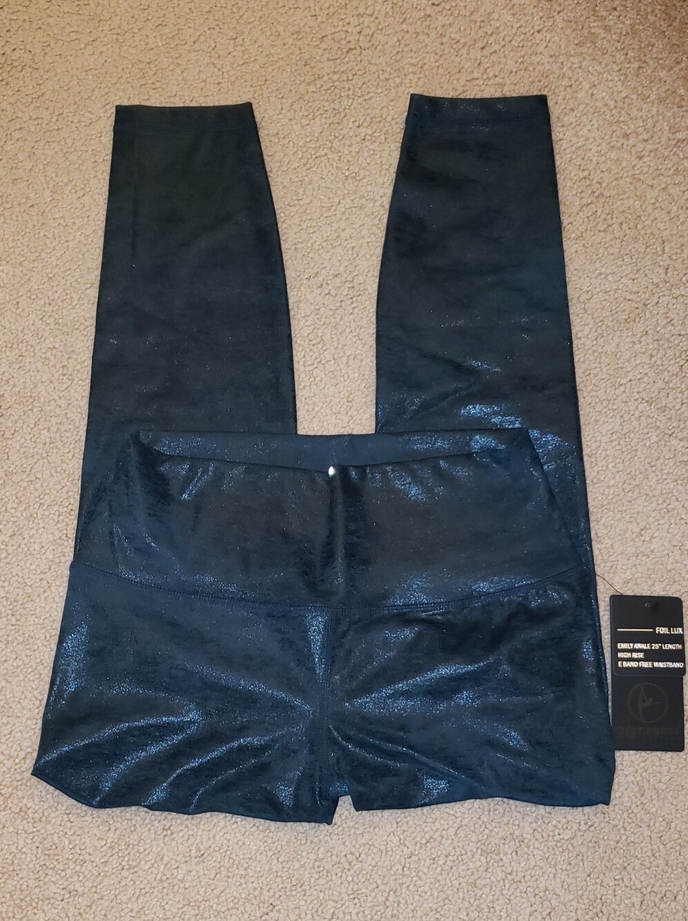 Deep Teal Foil Lux Leggings